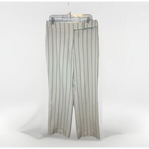 New York & Company White Pinstripe Wide Leg Dress Pants Women’s Size 16 Business